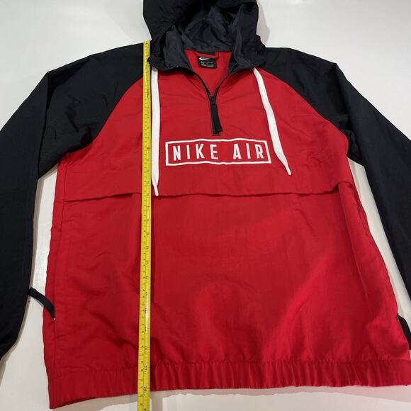 Nike Air Anorak Woven Pullover Jacket Men’s Size S Black/Red BV5163-657 - Picture 3 of 8